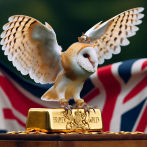 barn owl sitting on bullion